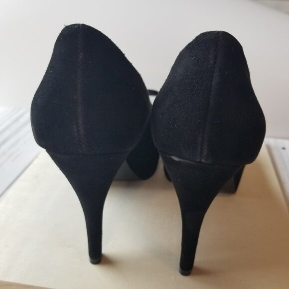 GUESS Black Suede Platform Heels Size 6 π  - Picture 8 of 11